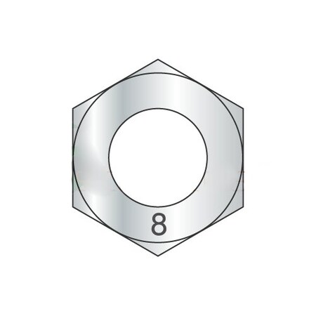 M8-1.25 Finished Hex Nuts/Class 8 / Zinc / DIN934 (Carton: 2,550 pcs)